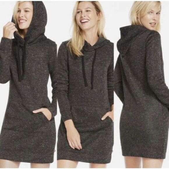 Fabletics Yukon KnitFit Sweatshirt Hooded Dress Tunic Size Medium - Picture 1 of 6